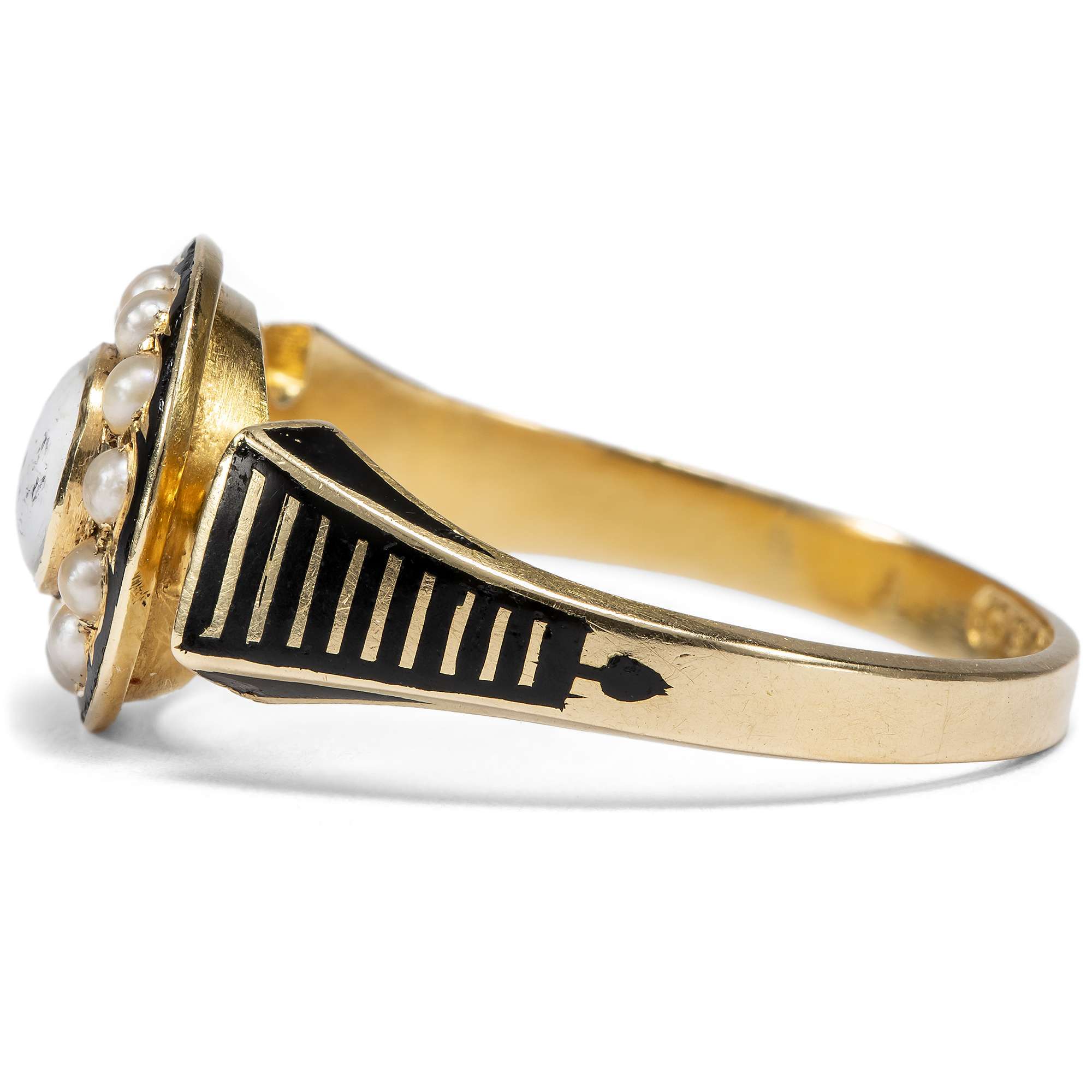 626972-hofer-antikschmuck-Viktorianischer-Trauerring-mit-geflochtenem-Haar-und-Perlen-in-Gold-London-um-1890-Zum-ewigen-Andenken_4