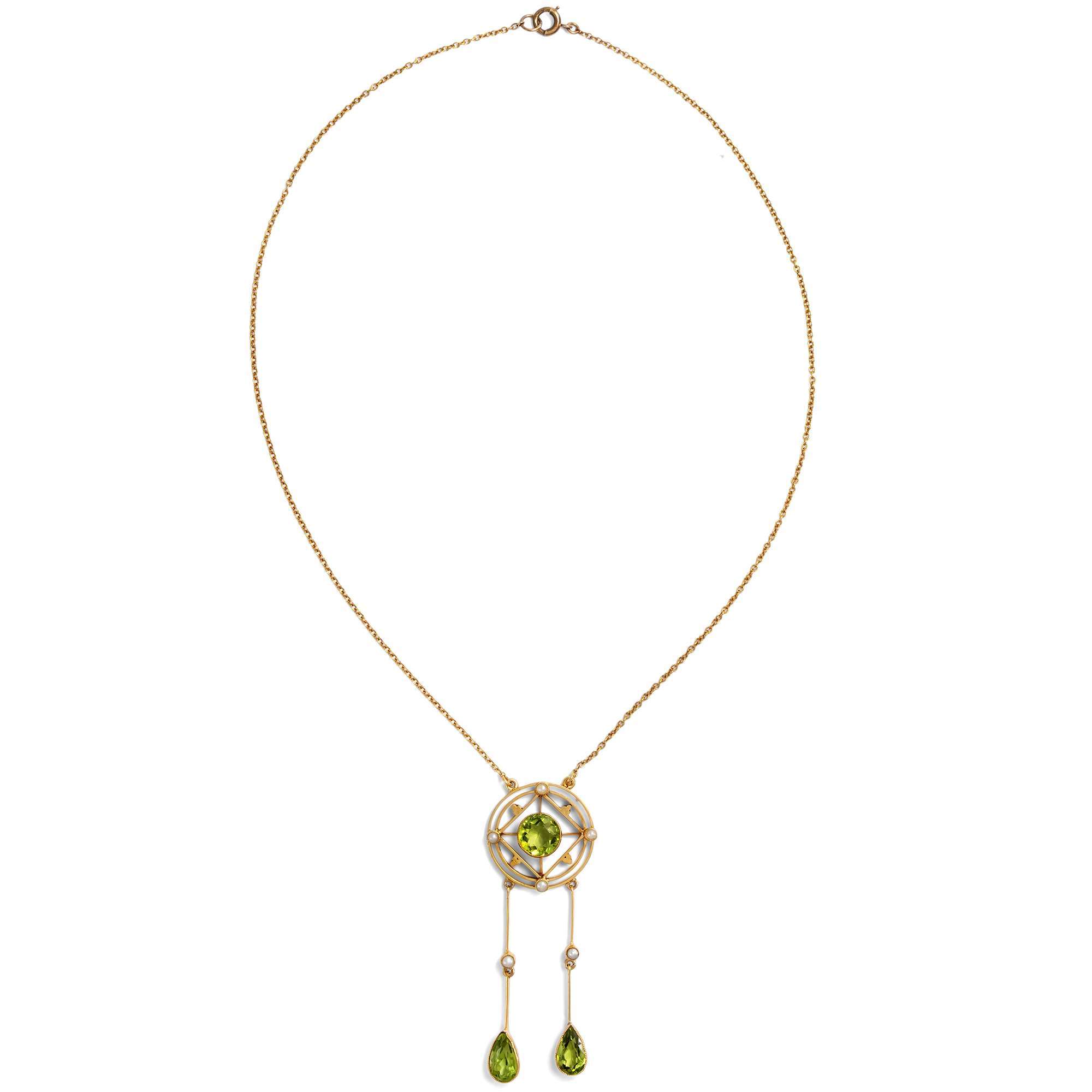 627021-hofer-antikschmuck-Ungewoehnliches-Collier-aus-Gold-Perlen-und-Peridoten-England-um-1900-Aus-Cleopatras-Minen_2