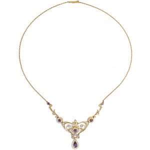 627050-hofer-antikschmuck-Antikes-Collier-mit-Amethysten-und-Saatperlen-in-Gold-Grossbritannien-um-1905-Edwardian-Elegance
