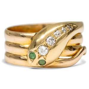 627071-hofer-antikschmuck-Viktorianischer-Schlangen-Ring-aus-Gold-mit-Diamanten-London-datiert-1920-Immer-bei-Dir_2