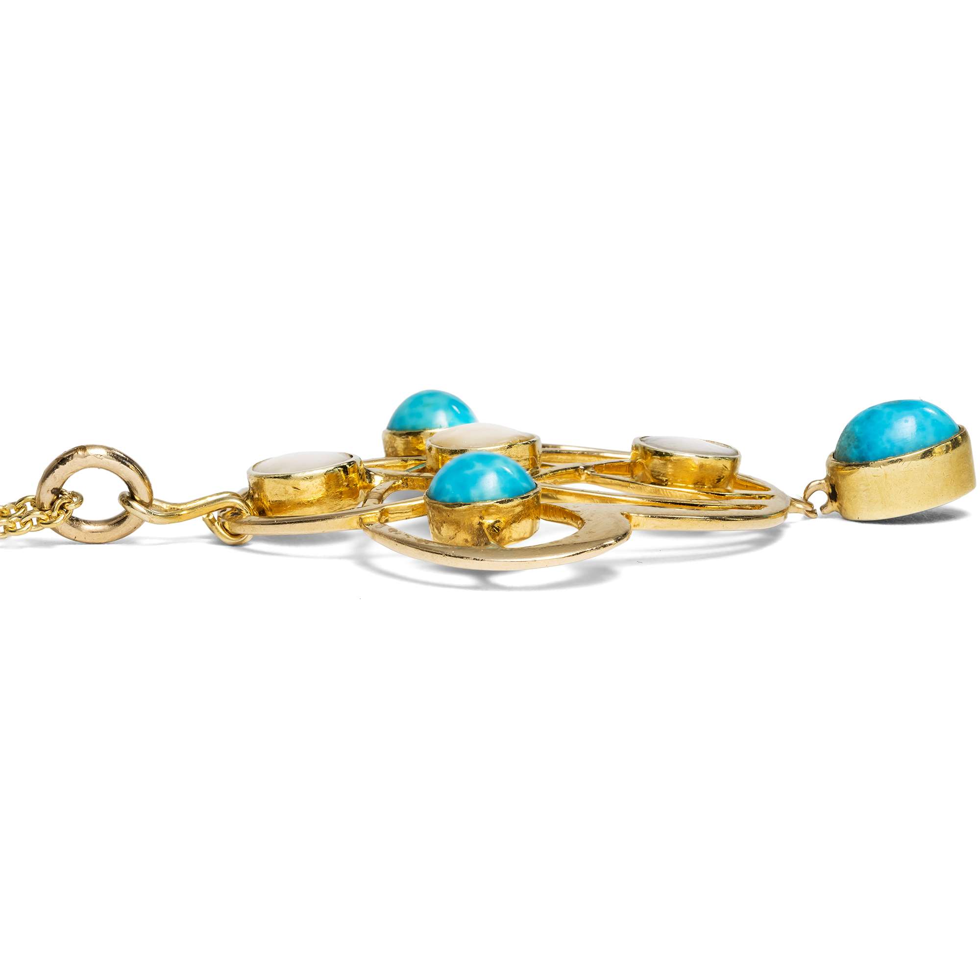 627080-hofer-antikschmuck-Eleganter-Jugendstil-Anhaenger-aus-Gold-Tuerkisglas-und-Perlschalen-Grossbritannien-um-1910-Arts-and-Crafts_1