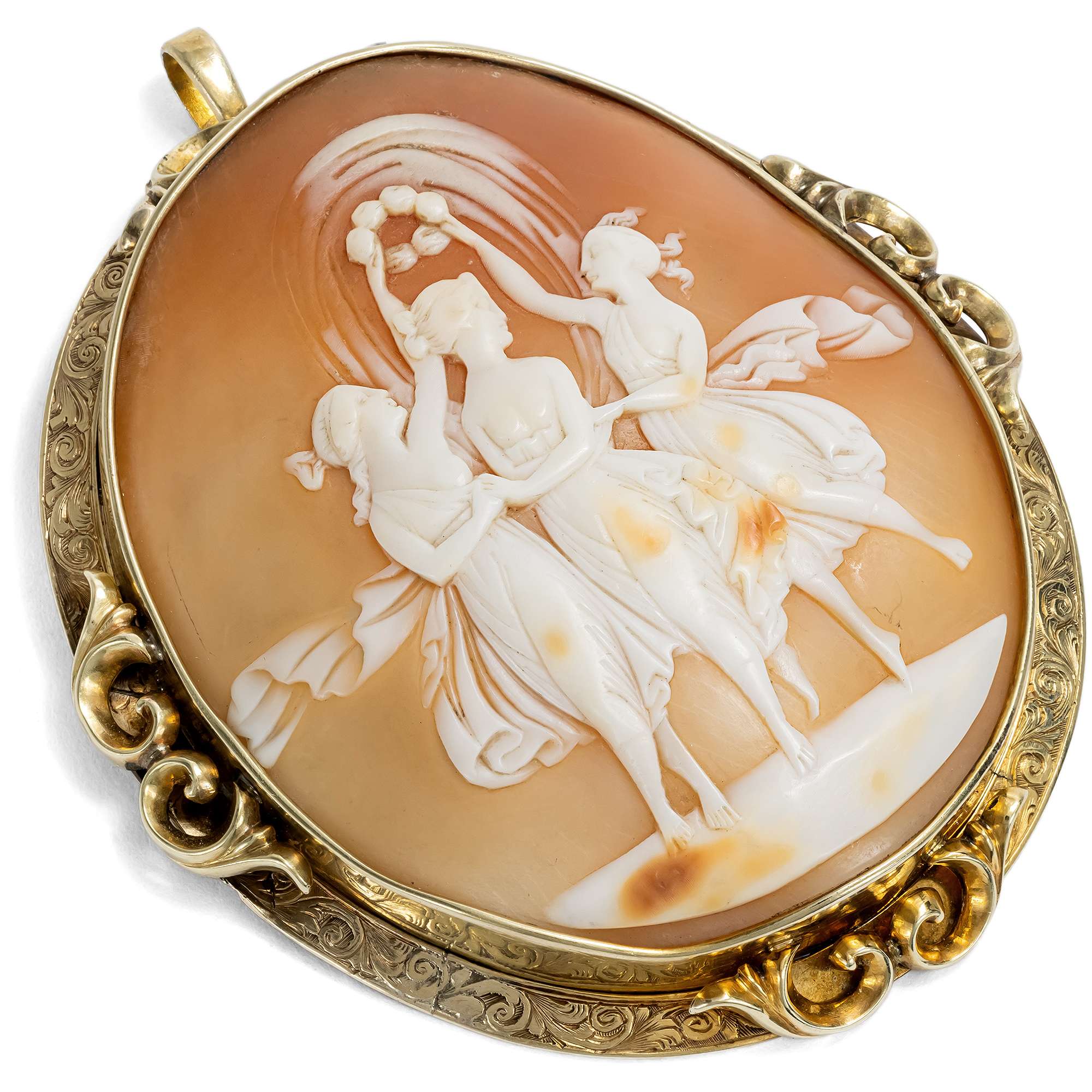 627201-hofer-antikschmuck-Grosser-Anhaenger-mit-Muschelgemme-in-Gold-nach-Antonio-Canova-Italien-um-1845-Die-schoenste-Tanzgruppe-der-Antike_3