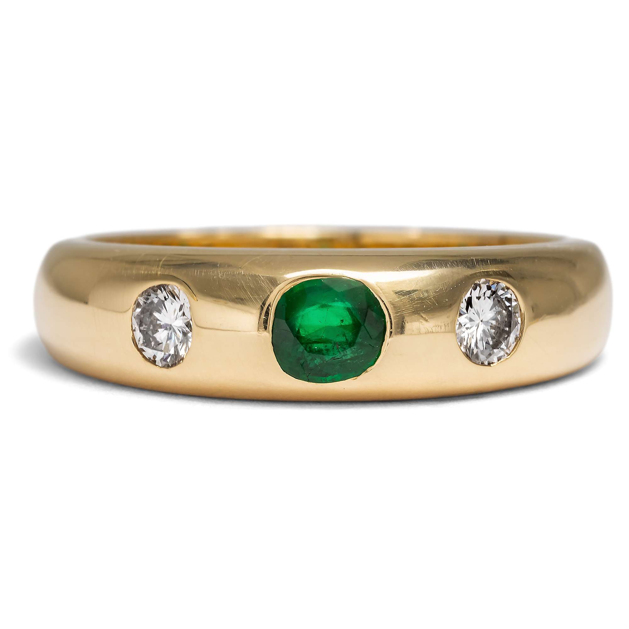 627275-hofer-antikschmuck-Zeitloser-Bandring-mit-Smaragd-und-Diamanten-in-Gold-Deutschland-2-Haelfte-des-20-Jhdts-Zwischen-Damals-und-Morgen_2