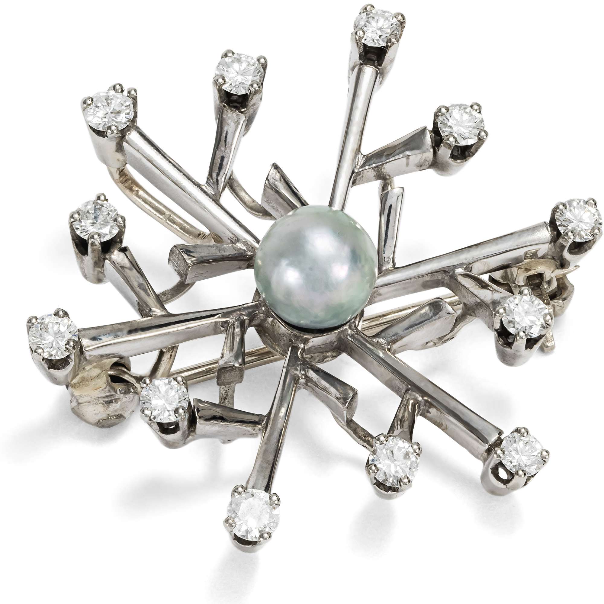 627311-hofer-antikschmuck-Feine-vintage-Brosche-aus-Weissgold-mit-Perle-und-Brillanten-um-1965-O-sont-les-neiges-d-antan-_2