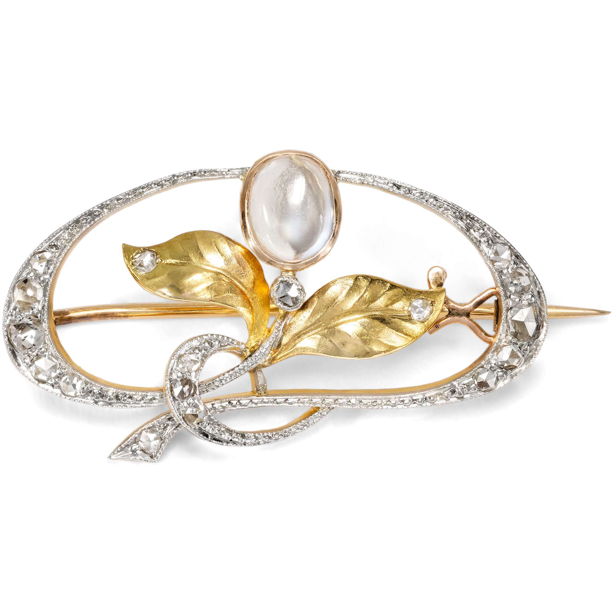 627335-hofer-antikschmuck-Wunderbare-Brosche-des-Jugendstil-mit-Mondstein-und-Diamanten-wohl-Deutschland-um-1900-Zwischen-Natur-und-Verzauberung
