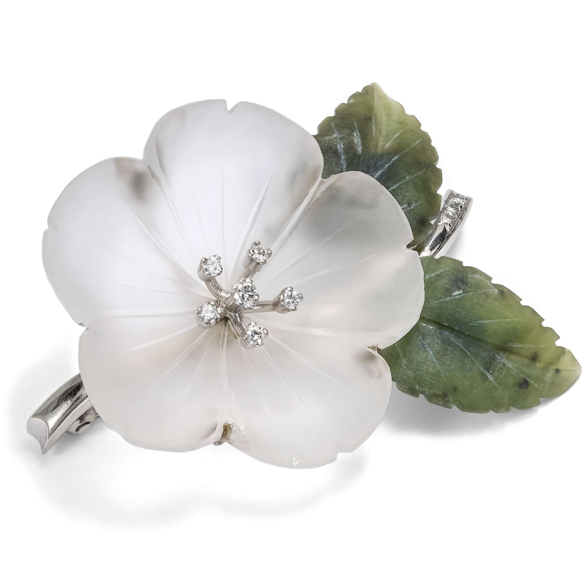 627397-hofer-antikschmuck-Florale-Brosche-aus-Bergkristall-und-Diamanten-in-Weissgold-Wien-um-1965-Blume-die-nicht-welkt_2