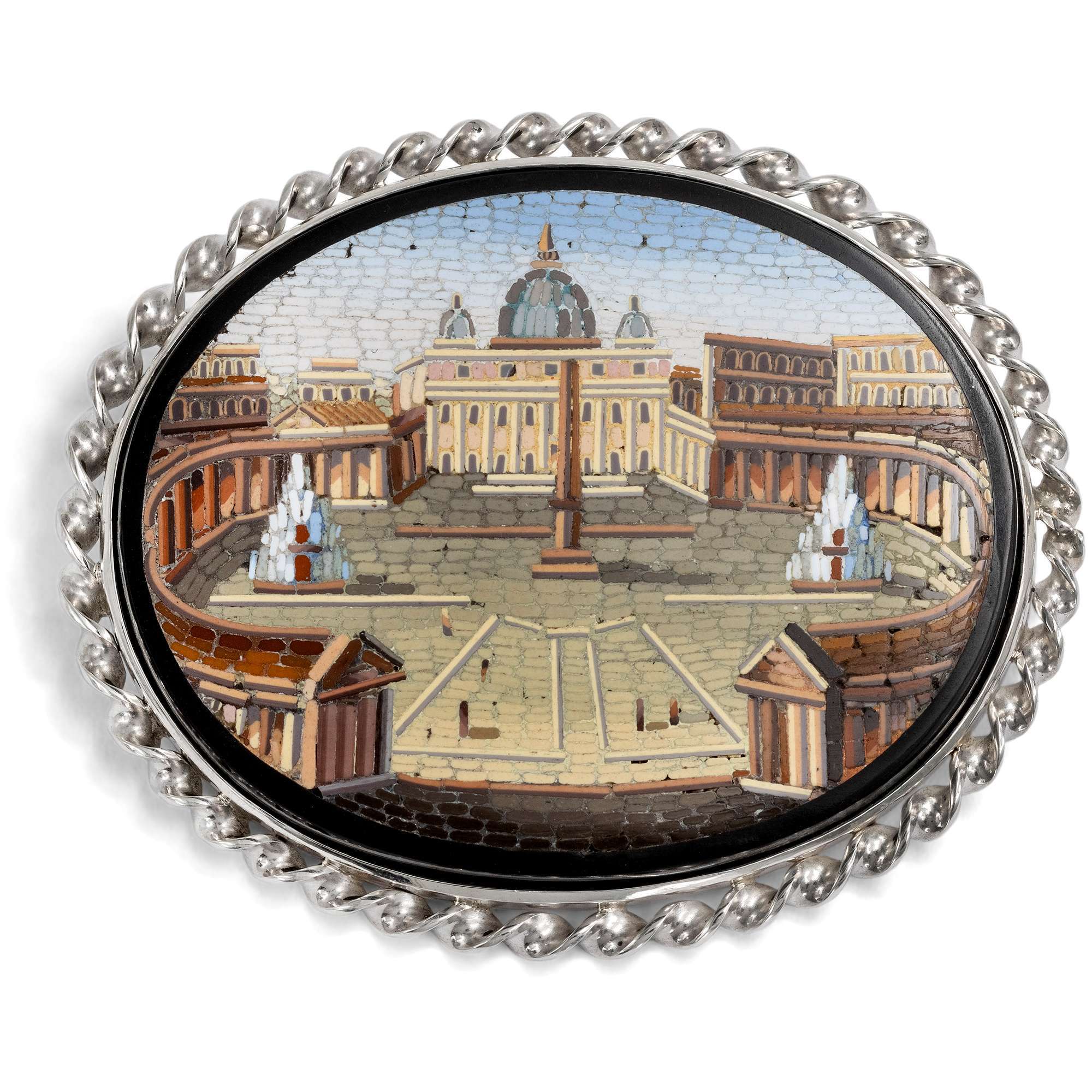 627497-hofer-antikschmuck-Antikes-Mikromosaik-mit-der-Piazza-San-Pietro-in-einer-Fassung-aus-vergoldetem-Silber-aus-unserer-Werkstatt-Petersplatz-to-Go